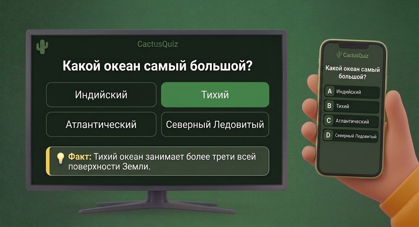 Шаг 3: Смотрите вопросы на ТВ и отвечайте с телефона